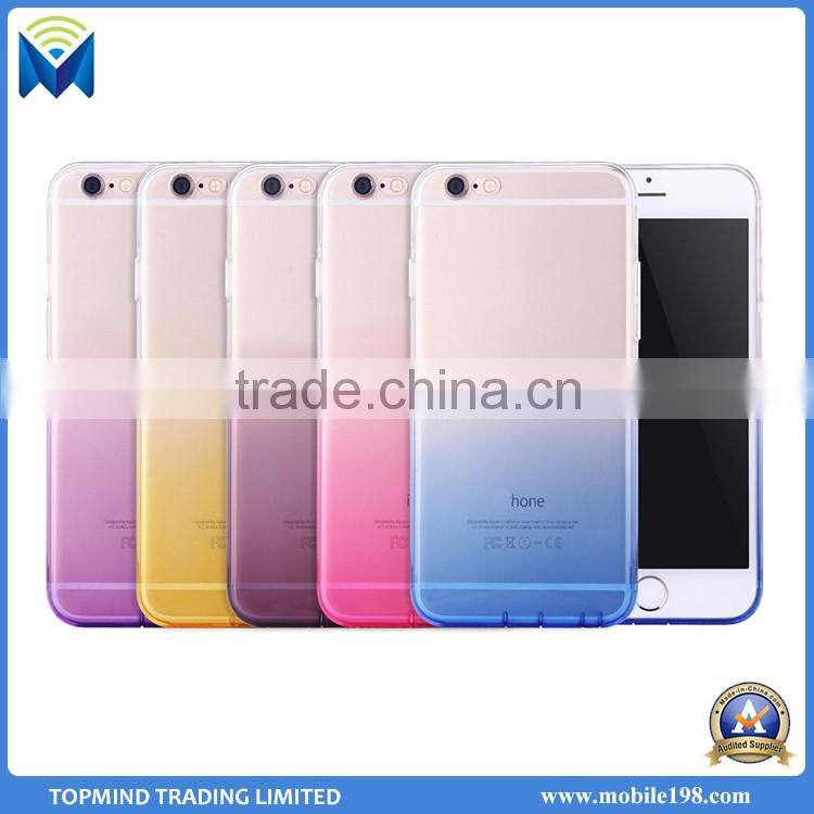 Ultra Thin Rainbow Color TPU Soft Cover Case for iPhone 6 6S 6Plus 6S Plus