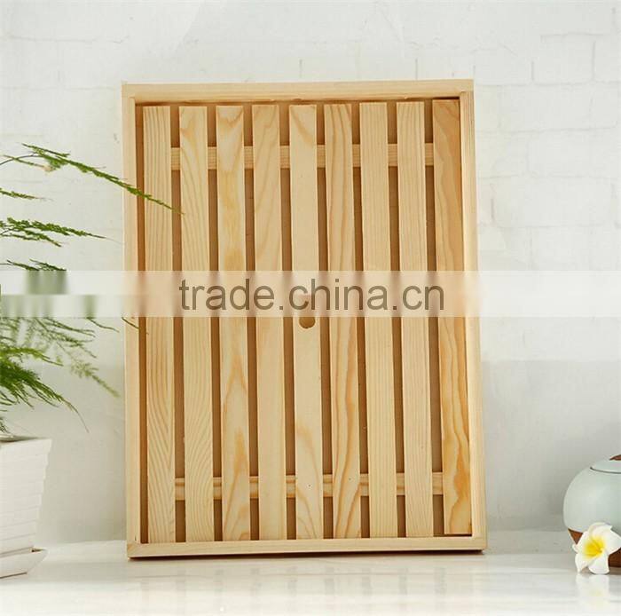 Delicate handmade unfinished pallet wood serving tray