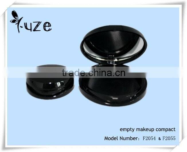 Empty compact powder case with compact mirror