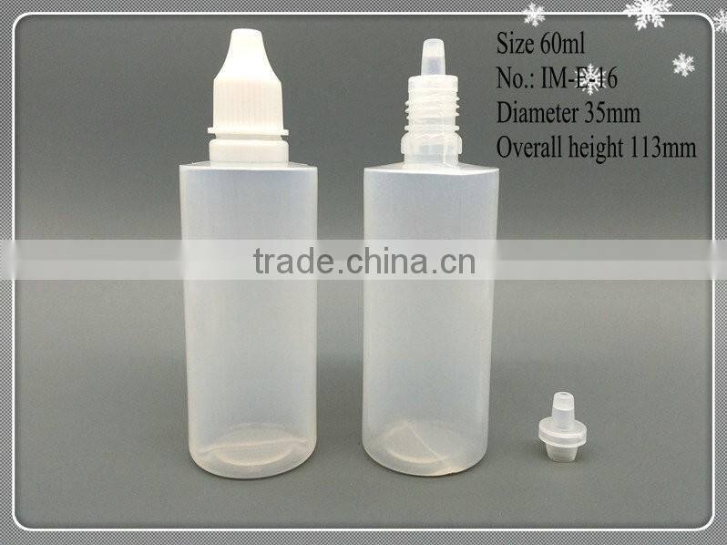 5ml LDPE dropper bottles with tamper proof cap, 5ml e-cig dropper bottles with white cap for e-cigarette oil