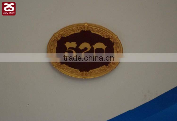 stainless steel hotel room number sign