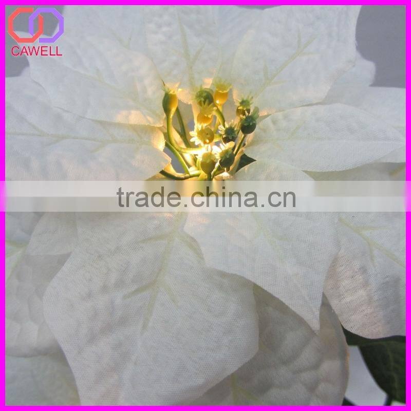 wholesale artifiical poinsettia led flower light