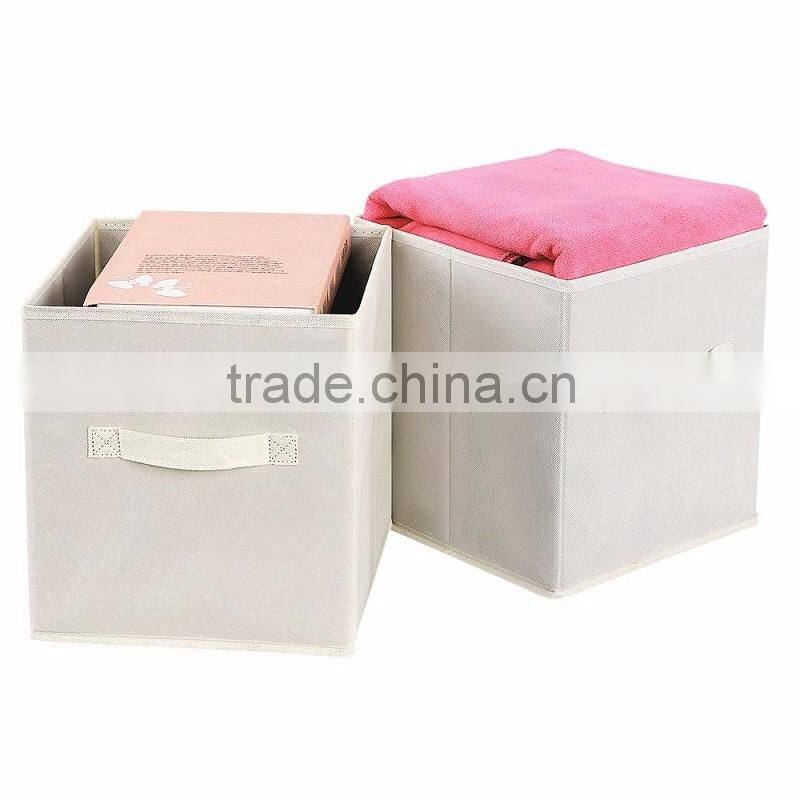 Foldable Storage Cubes Fabric Drawer Baskets Bins Set Closet Organizer Beige