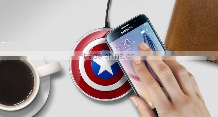 For Samsung Galaxy s6 Wireless Charger Pad Mini Charger Pad for Qi-abled Device Cellphone Charger with Retail Packing Box