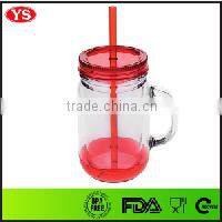 promotional 12oz bpa free plastic wine tumbler with lid and straw