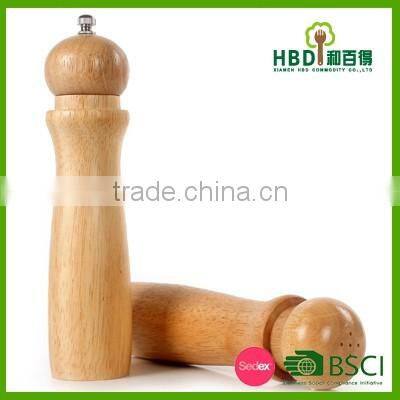 Durable desing bamboo pepper grinder/wooden salt grinder