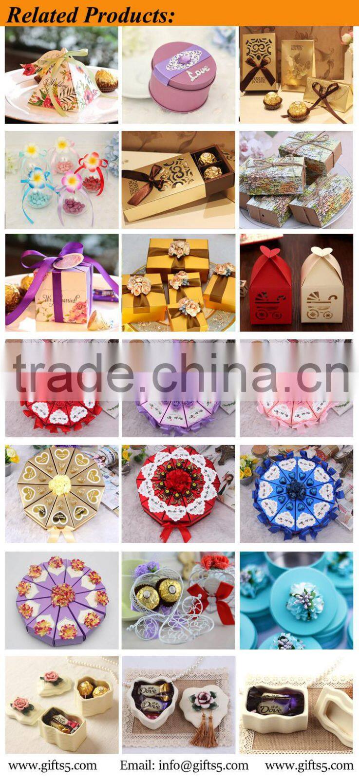 Unique laser cut wedding favor boxes custom made --any color