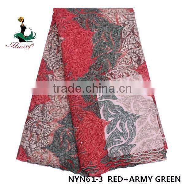 Haniye 2016 african india tulle lace fabric african french net lace fabric/NYN61