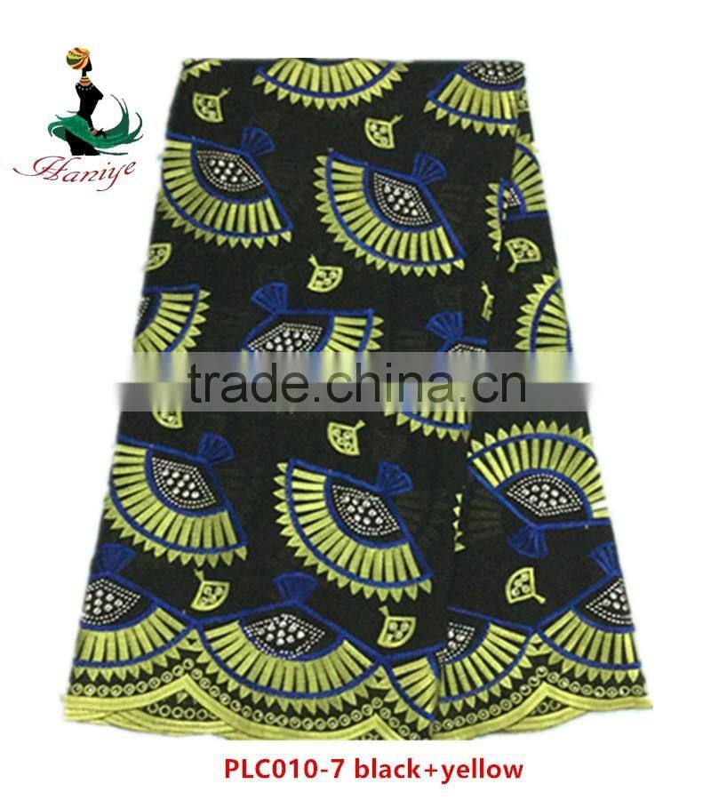 Haniye 2016 latest High Quality Swiss Cotton Lace Fabric 100% Cotton Polish Lace with stones/PLC010