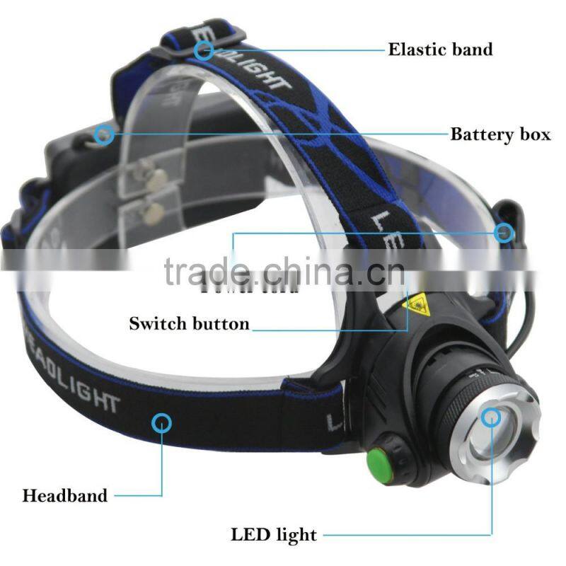 1800LM XM-L T6 LED Zoomable Headlight 3 Modes 18650 Bike Bicycle Flashlight Head Light Outdoor Camping