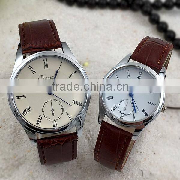 Fashion Blue Glass Couple Watch For Men And Women