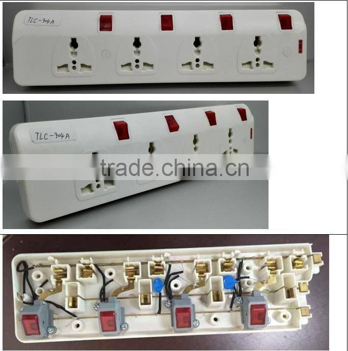 2/3/4/5/6 Individual Switch ABS plastic 250V TLC-902 power extension socket