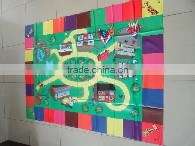 outdoor plastic vinyl picnic mat with red checked design