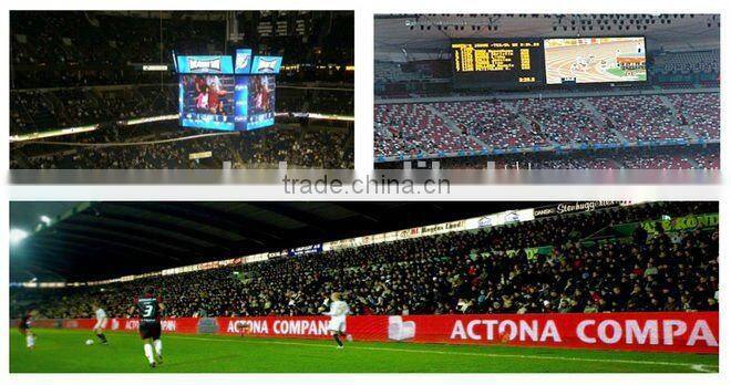 Sinoela P20 P10 led full color CE RoHS Stadium Perimeter led display, video football stadium led screen display