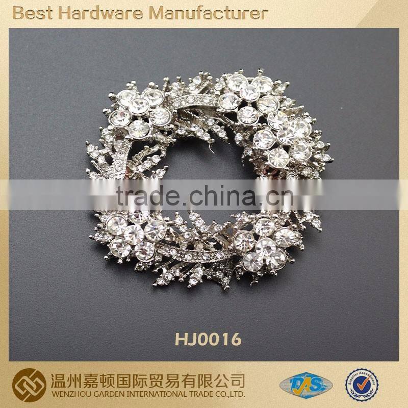 Crystal square shape ladies shoe buckle