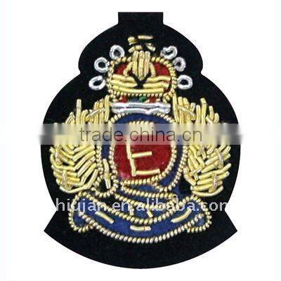 Bullion wire embroidery military hand badges---SH0090