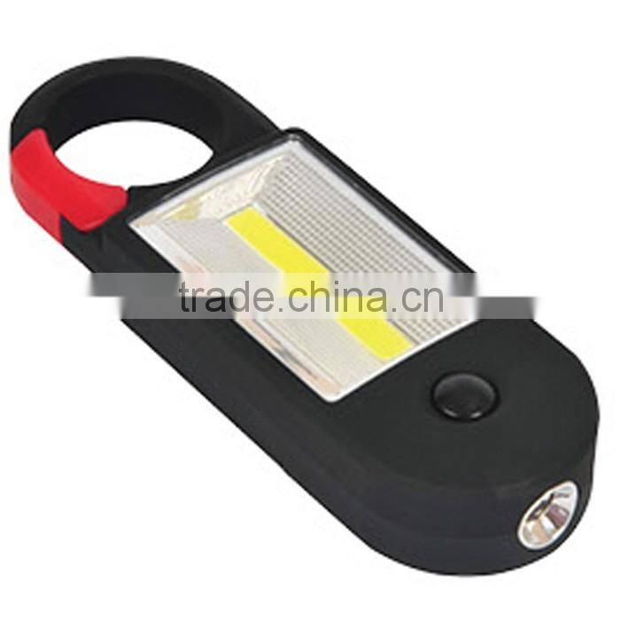 Magentic 3W COB Working Light with internal hanging hook flashlight lamp wheel