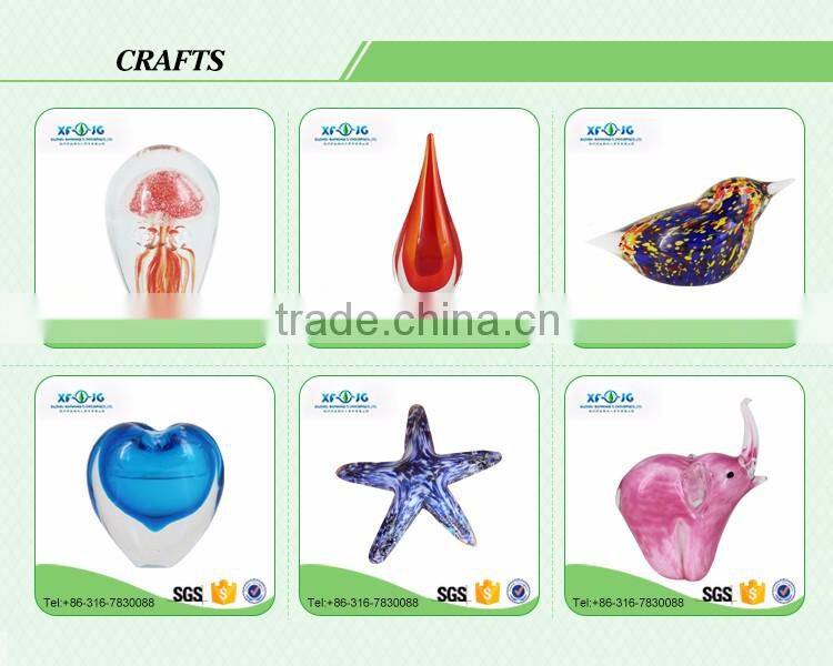 Hand made glass sea fish for home decoration, murano glass