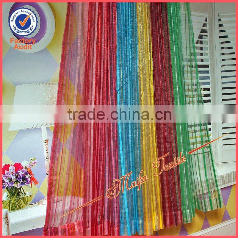 Latest curtain designs 2015 Stripe Sheer Curtain Valance Designs For Living Room