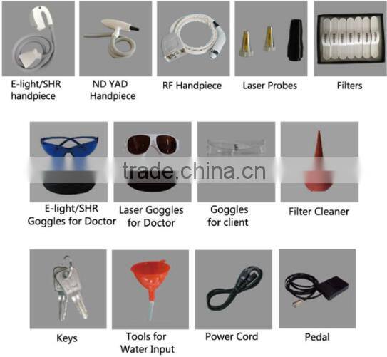 ipl rf machine / multifunctional beauty equipment / nd yag laser ipl rf e light 4 in 1 equipment