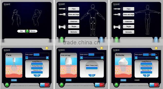 2016 portable HIFU shaping and face lifting machine/ limming beauty machine RF + vacuum slimming weight loss