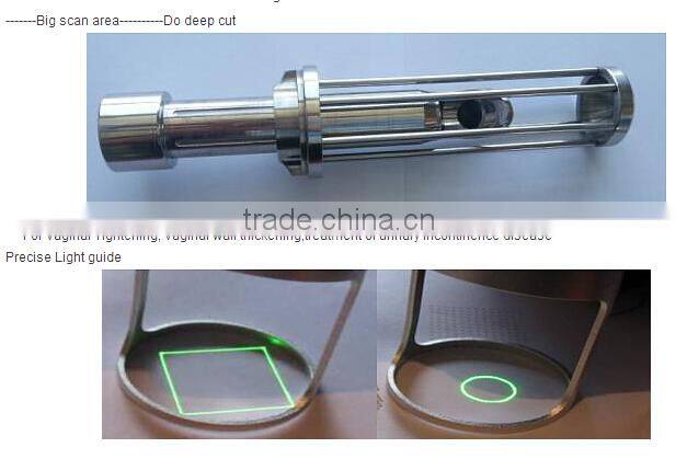 Red Diode Laser Fractional Co2 Laser with scanning probe,cutting probe,vaginal probe