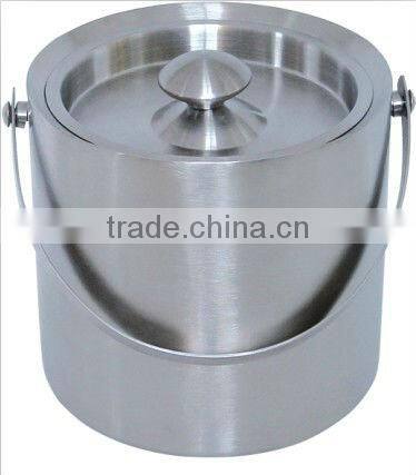 small stainless steel ice bucket