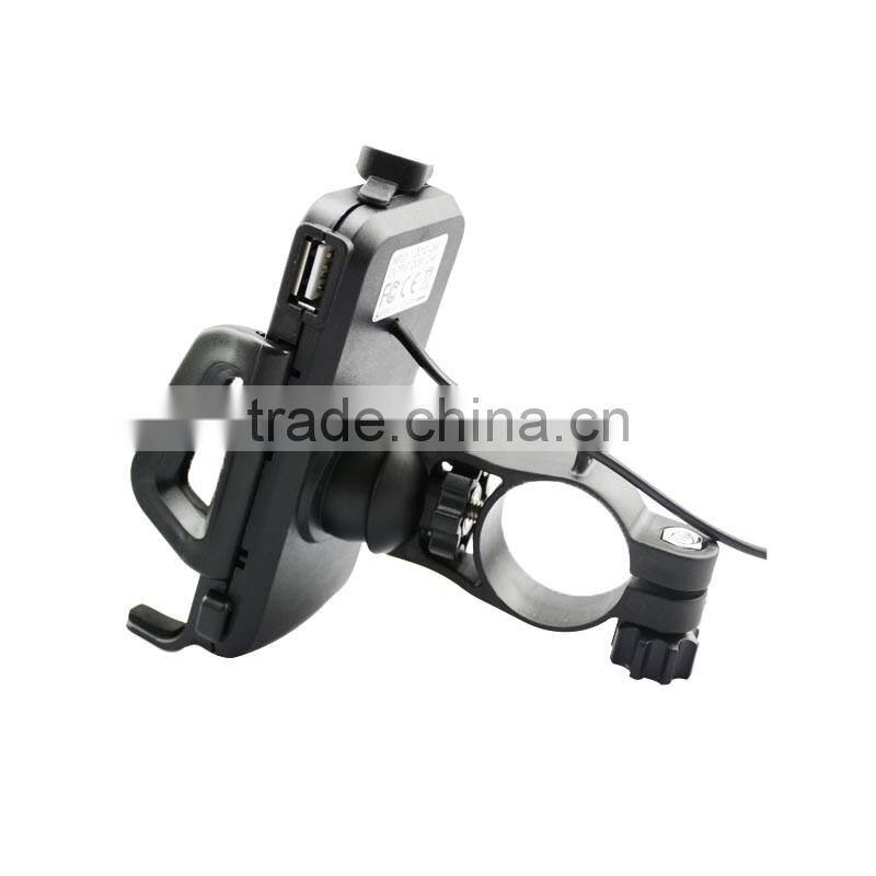 Waterproof motorcycle mobile phone charger with phone holder