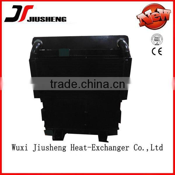 Vacuum brazed air cooled aluminum cooler core in heat exchanger