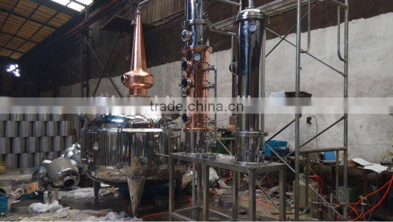 Copper Distillation Equipment With 8'' Reflux Column