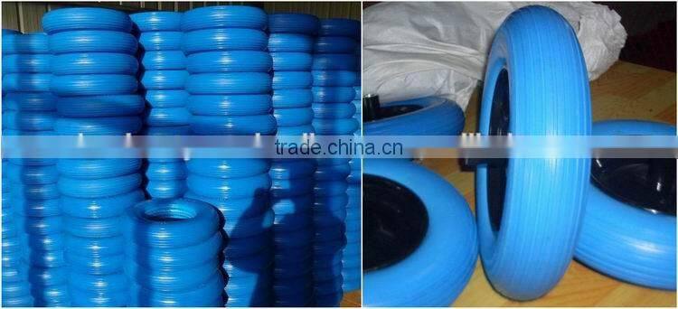 top quality competitive price yellow color flat free 13x4 pu foam tyre 4.00-6