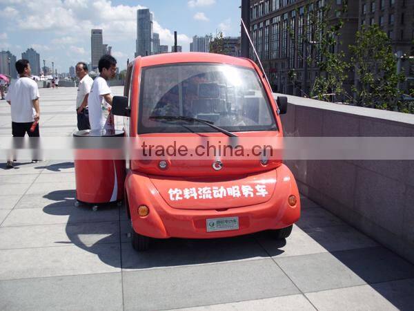 48V4.2KW 2 seats electric mobile street food vending cart beverage vending cart for sale