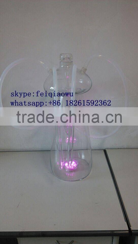 Wholesale shisha glass hookah with led