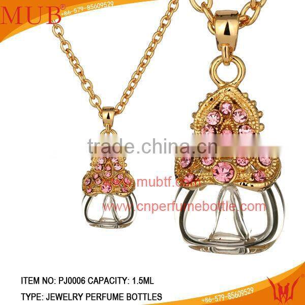 Fancy 5ml Mini Glass Fashion Jewelry Perfume Pendant Necklaces