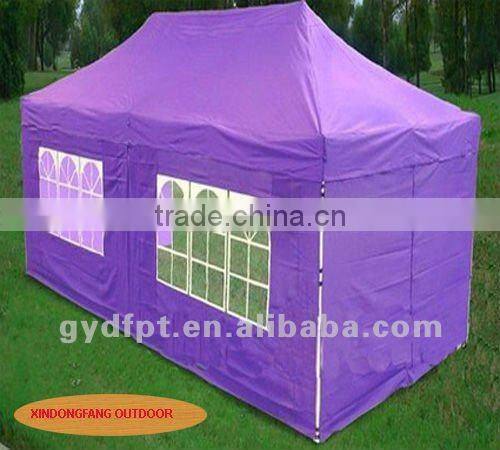 3*6M cheap foldable gazebo with side curtains in black colour