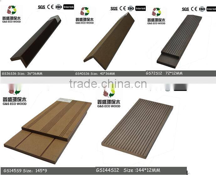 2015 Outdoor WPC Popular decking from China wpc marine decking with high quality