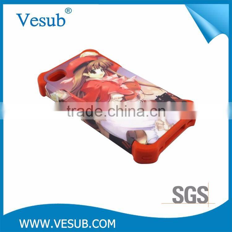 Cartoon Pattern Printing Ultra-Thin Rugged 3d Sublimation Case For IPhone 4