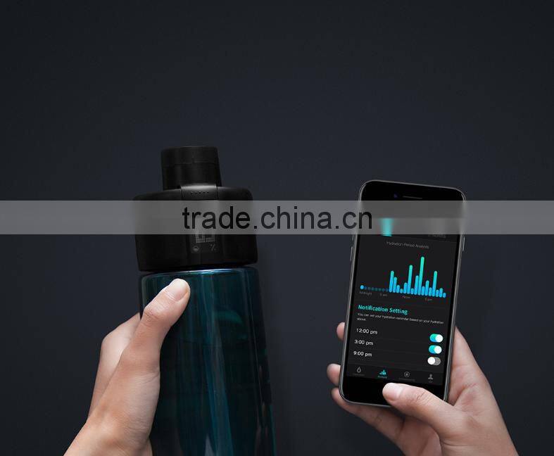 New Accurate Straw Water Bottle, Outdoor Portable Smart Mobile APP Control Intelligent Sports Water Bottle, 700ml Water Bottle