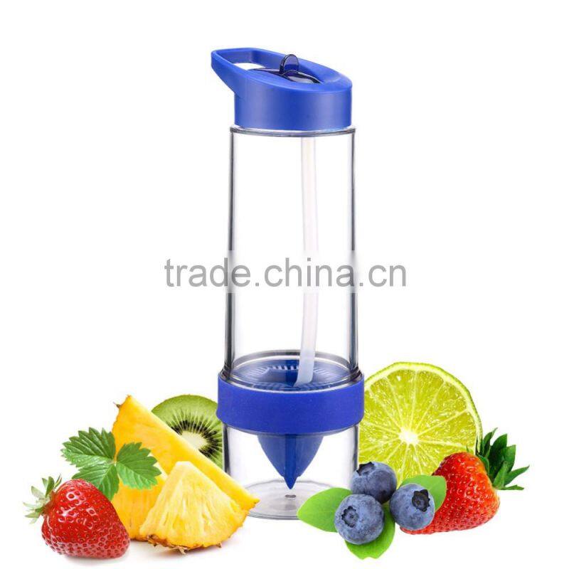 water bottle fruit infuser FDA approved bpa free plastic Tritan fruit infuser bottle 26 oz
