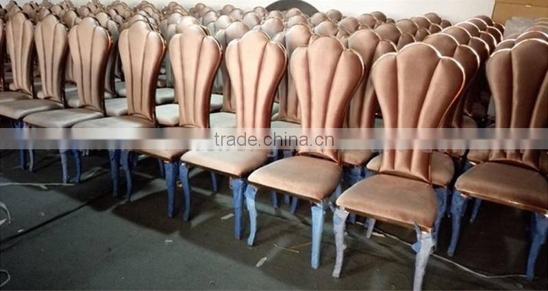 Metal frame lounge used leather dining chair