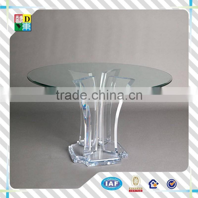 Factory wholesale square acrylic dinning table from Shenzhen Yidong
