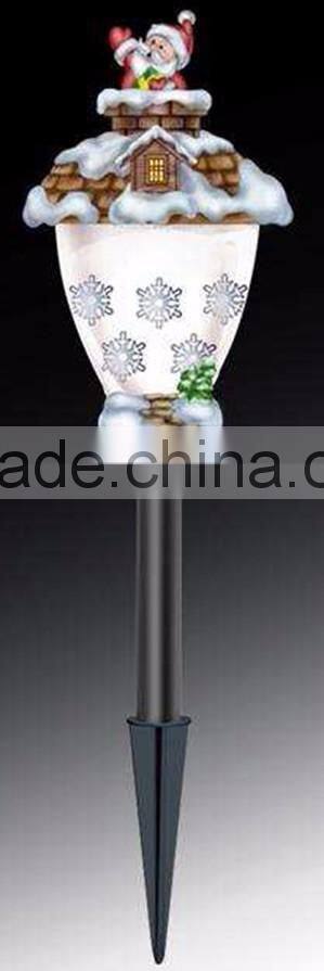 Solar Polyresin Santa Christmas Garden Decoration Path Light