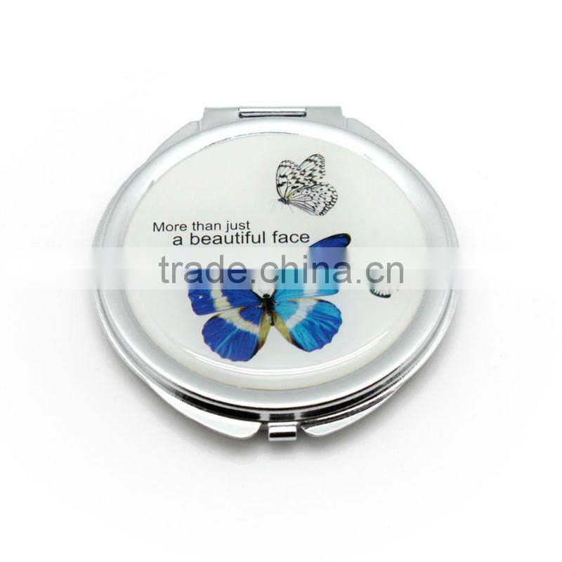 Compact mirror pocket mirror with beautiful lid