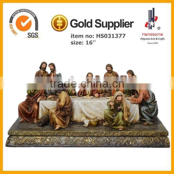 2014 New polyresin figurines christian religious items last supper