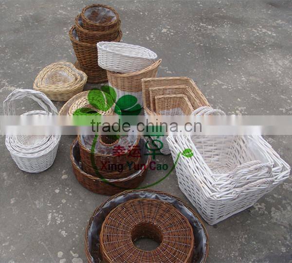 9 kinds of 3pcs set garden decoration cheap wicker flower pot / plant pot