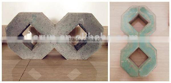 Wuxi refractory cement brick/grass tile, paving bricks for parkinglot/Shaped like a 8
