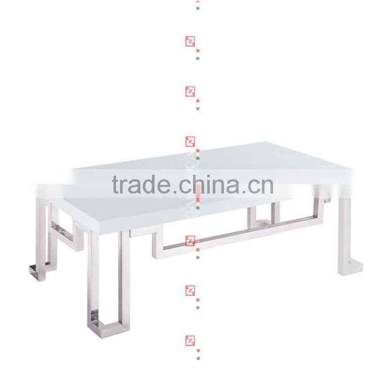 stainless steel coffee table / decorative metal coffee table legs / fancy glass coffee table TA95