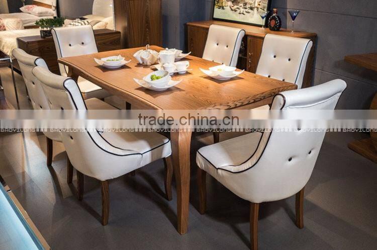 Kitchen Quality Wood Dining Set Table with 6 Chairs L A-33