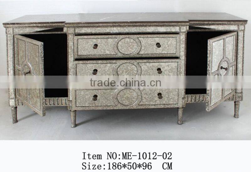 Wooden Antique Mirror kitchen cabinets and wardrobes guangzhou