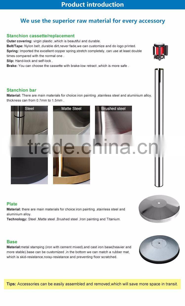 queue line stand&barrier Stand Stainless Steel